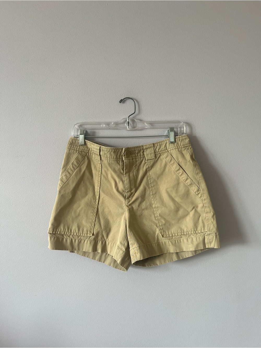 GAP Light Khaki High-Waist Bermuda Shorts
